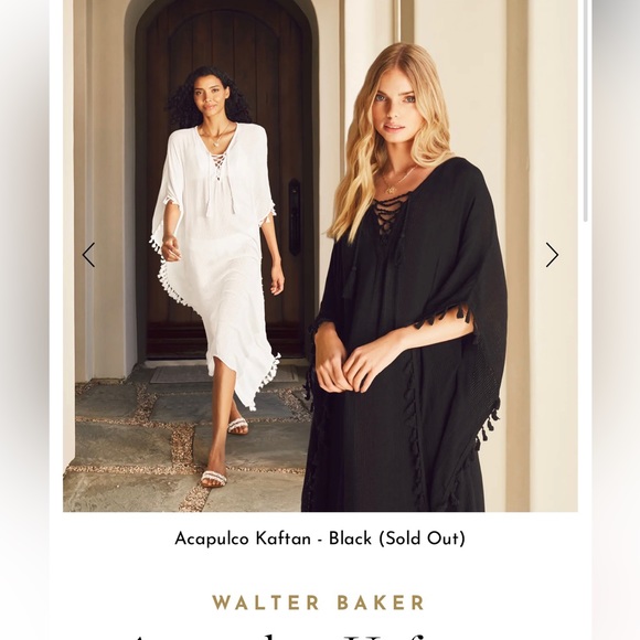 Rachel Zoe Walter Baker Acapulco Black Caftan - Picture 2 of 4
